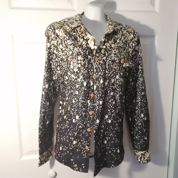 Celestial Print Shirt in Black - Picture 2 of 5
